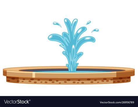 Fountain with water splashing illustration. Download a Free Preview or ...