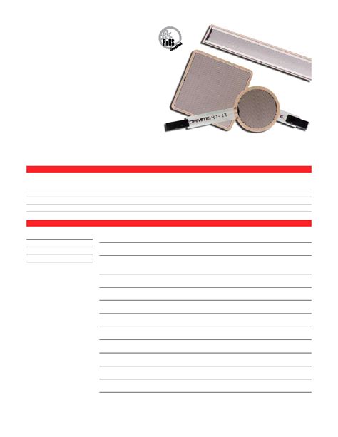 FSR datasheet(1/2 Pages) OHMITE | Force Sensing Resistor