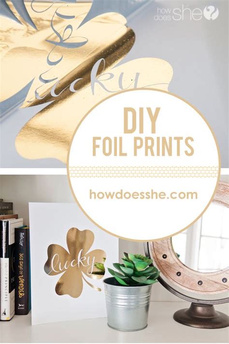 Easy DIY Gold Foil Prints | Gold foil diy, Gold diy, Diy foil