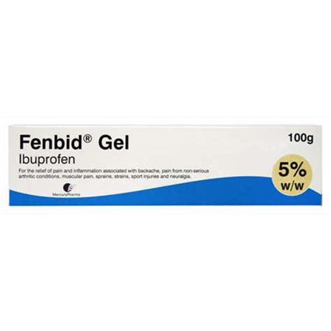 Fenbid Ibuprofen Gel 5% w/w 100g - ExpressChemist.co.uk - Buy Online