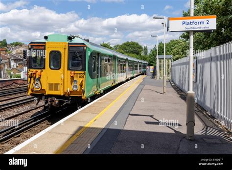 Southern train at Forest Hill station, London England United Kingdom ...