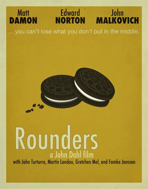 Rounders Minimalist Movie Poster / Poker Room / Movie Room / | Etsy