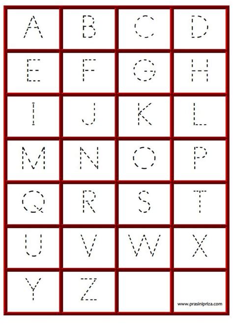 Printable Dotted Alphabet A To Z