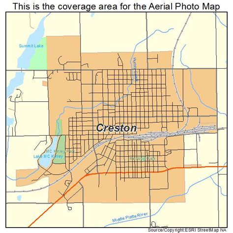 Aerial Photography Map of Creston, IA Iowa