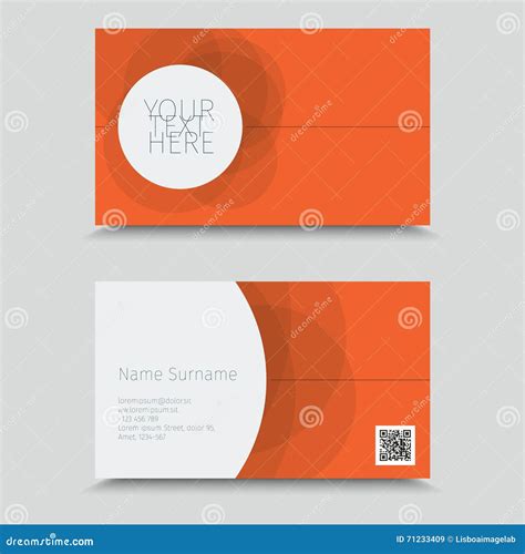 Vertor Visit Card Template Design. Stock Vector - Illustration of company, backside: 71233409