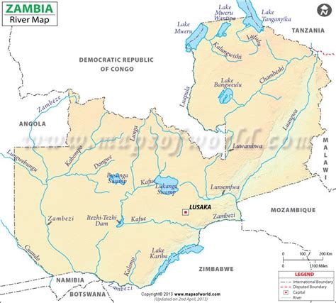 Zambezi River Map