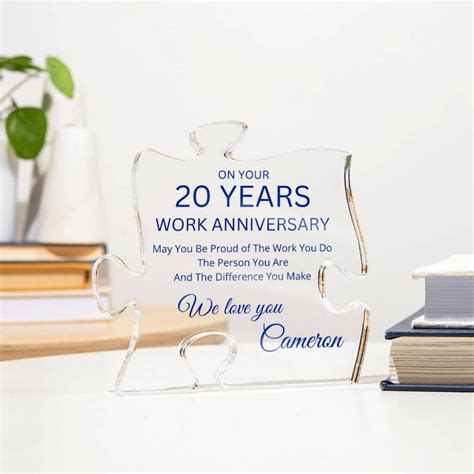 Work Anniversary Plaque, Years of Service, Employee Recognition, Work ...