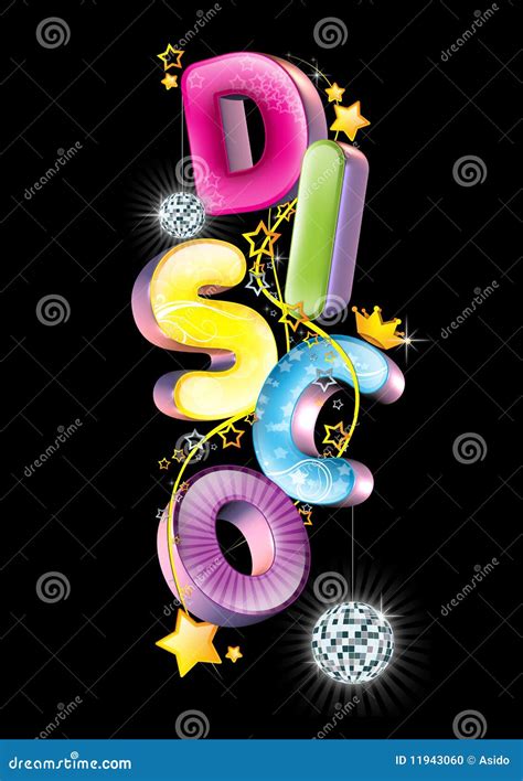 Disco stock illustration. Illustration of word, stars - 11943060