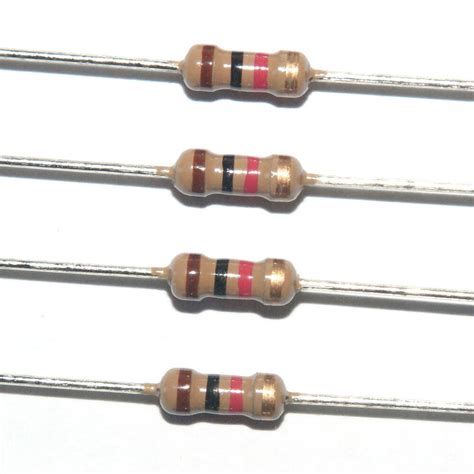 1K (1000 ohm) 1/4 watt (0.25W) 5% carbon film (CF) resistors 50pcs US ...