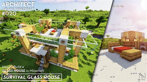 Minecraft: How to Build a Glass House Tutorial - YouTube