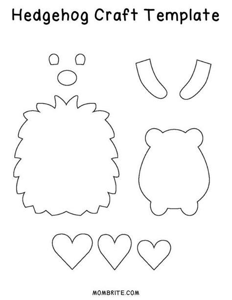 Free Hedgehog Craft Template