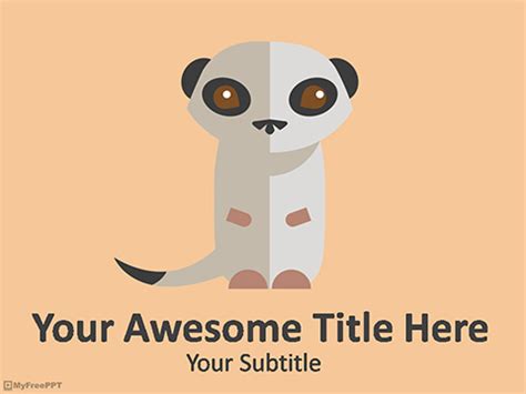 Free Cute Animal PowerPoint Templates - MyFreePPT.com