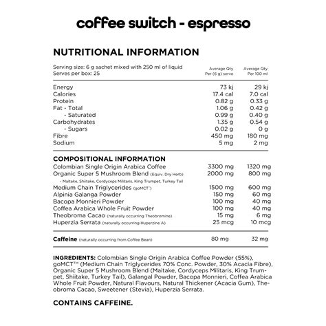 Coffee Switch | 25 serves | Brain-boosting healthy coffee | Better Taste Better Feels Better You ...