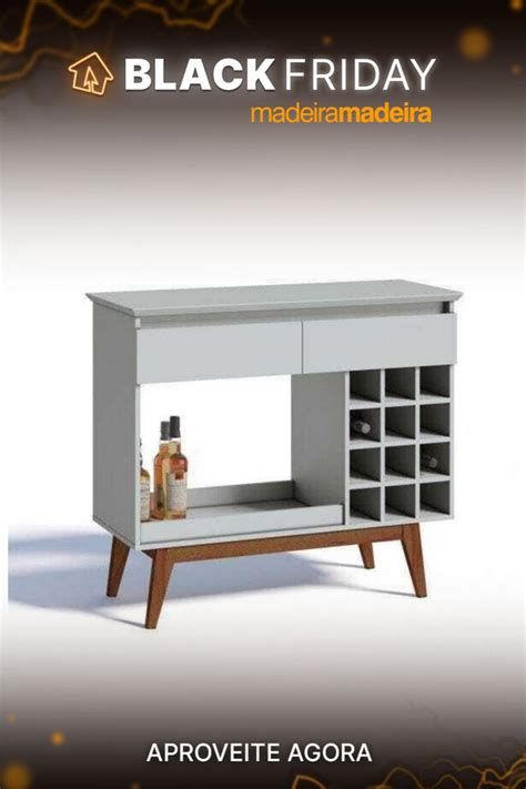 Aparador Bar com Adega 12 Nichos 2 Gavetas Classic Retrô Imcal | MadeiraMadeira | Home decor ...