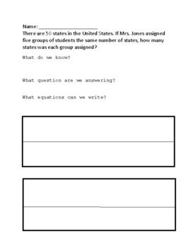 Multiplication and Division Word Problems using a Strip Diagram | TPT