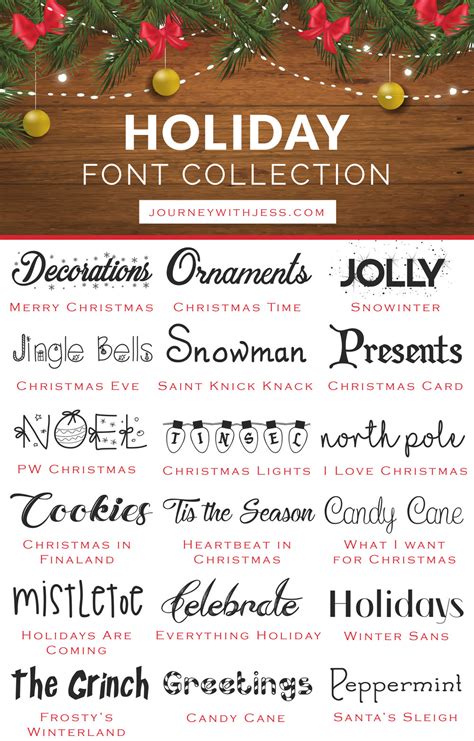 Free Font Collection: Holiday Fonts — Journey With Jess | Inspiration ...