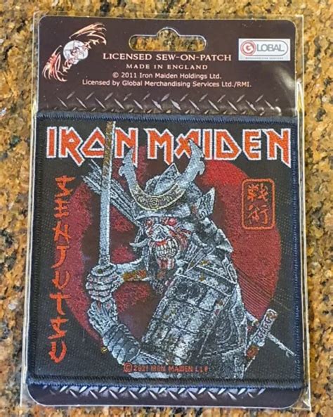 IRON MAIDEN SENJUTSU Album Cover Artwork Licensed Patch 10cm x 10cm ...