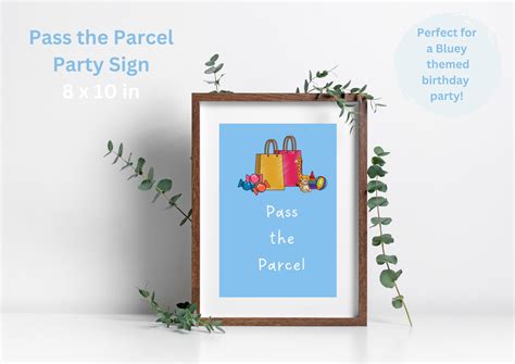 Bluey Theme Pass the Parcel Sign Bluey Party Decor Kids - Etsy Denmark