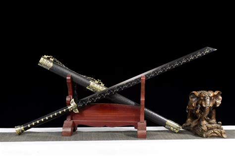 LOONGSWORD Chinese Sword Black Gold Ancient Swords-Handcrafted ...