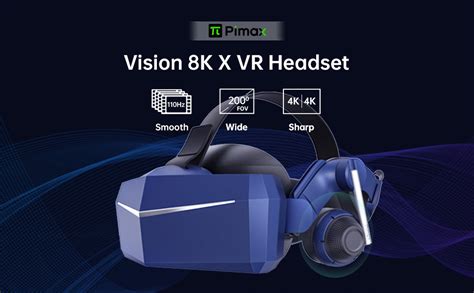 Pimax Vision 8K X VR Headsets with Dual Native 4K CLPL Monitors, 200 ...