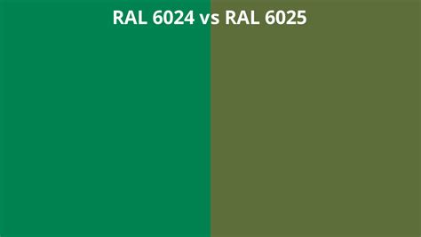 RAL 6024 vs 6025 | RAL colour chart UK