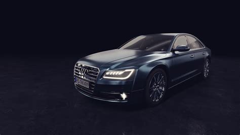 3D model of the Blue Car Audi A8 - FlippedNormals