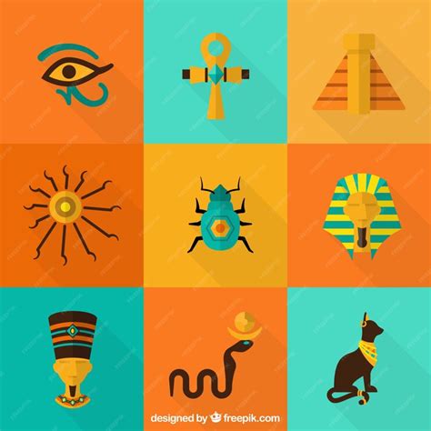 Premium Vector | Colorful egyptian elements