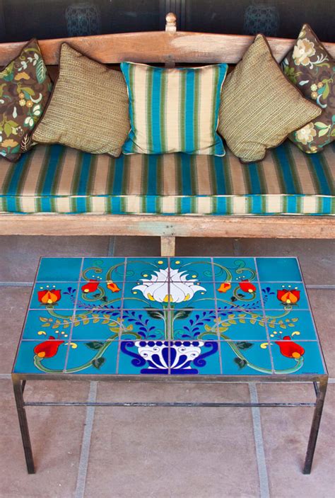 Talavera Tile Table - Carly Quinn Designs