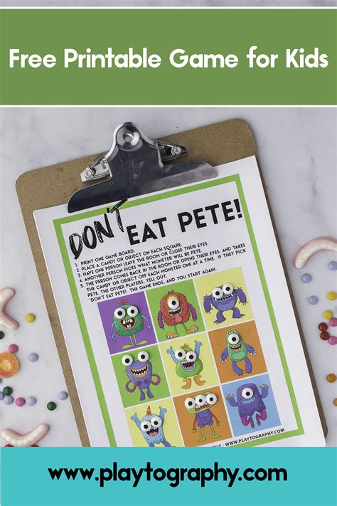 Don't Eat Pete Free Printable - Playtography