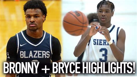 Bronny James Highlights + Bryce James Goes Off! Do They Play Just Like ...