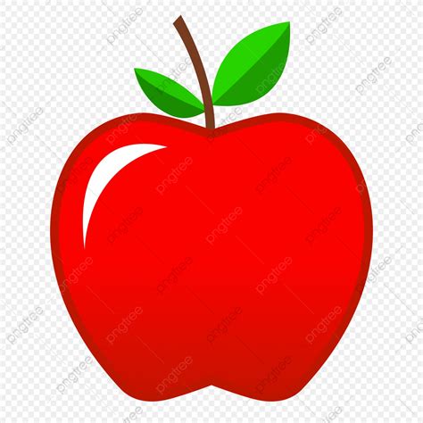 Manzana Brillante Roja De Dibujos Animados PNG ,dibujos Manzana, Fruta ...