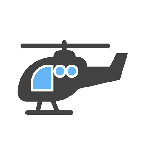 Helicopter Glyph Blue and Black Icon 10901179 Vector Art at Vecteezy