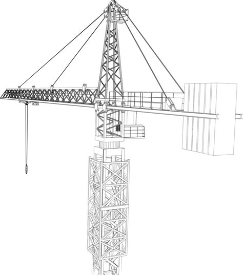 Tower Construction Crane Vector Rendering Of 3d Machine Tool Background Vector, Machine, Tool ...