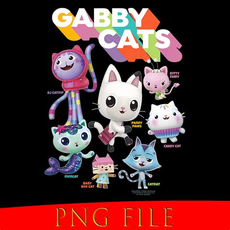 Kids Gabby's Dollhouse Gabby Cats PNG Bundle Digital Png | Etsy