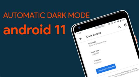 Android 11 Brings Automatic Dark Mode Scheduling - DroidViews