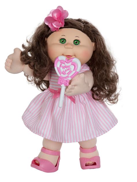 Cabbage Patch Kids 35th Anniversary 14" Kids Doll - Brunette/Green Eye Tea Party Girl - Walmart ...