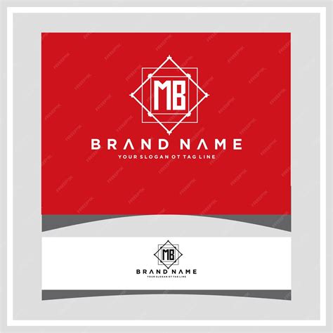 Premium Vector | Modern monogram initial letter mb logo design template