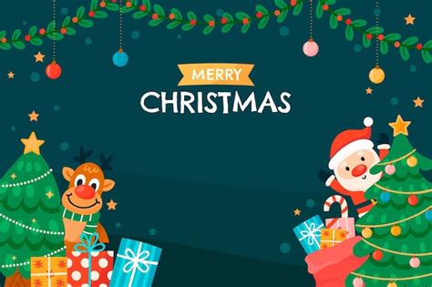 Free Vector | Flat christmas background