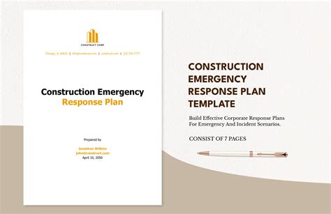 Construction Emergency Response Plan Template Sampletemplatess ...