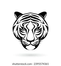 Tiger Head Logo Style Black White Stock Vector (Royalty Free ...