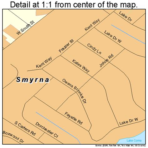 Smyrna Delaware Street Map 1067310