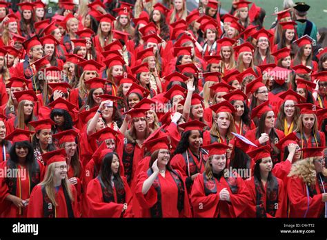 American high school graduation ceremony Stock Photo - Alamy