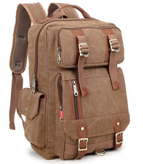 Vintage Canvas Backpack Rucksack in Brown – Crest Design Store