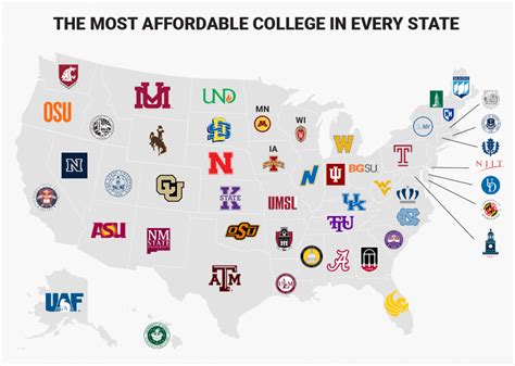 United States Map With Colleges