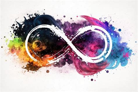 Premium Photo | Symbol infinity in watercolor painting 8 splash ...