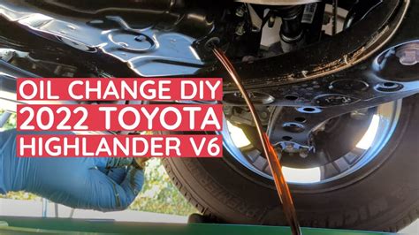 2020-2022 Toyota Highlander Oil Change DIY V6 Gas (Non-hybrid) - YouTube