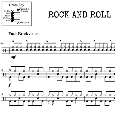 Kashmir - Led Zeppelin - Drum Sheet Music | OnlineDrummer.com