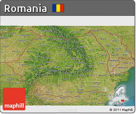 Free Satellite 3D Map of Romania