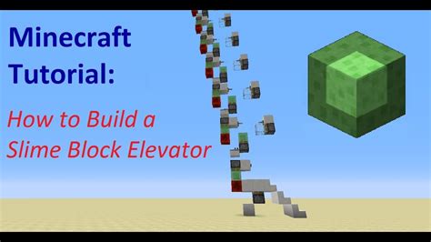 Minecraft Tutorial: How to Build a Slime Block Elevator | 1.8 - YouTube