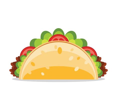 Taco isolated vector illustration 17790057 Vector Art at Vecteezy